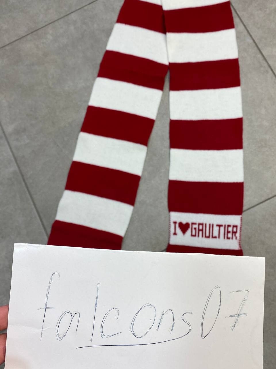 Jean Paul Gaultier Jean Paul Gaultier JPG Striped 'I Love Gaultier' Scarf Size ONE SIZE - 2 Thumbnail