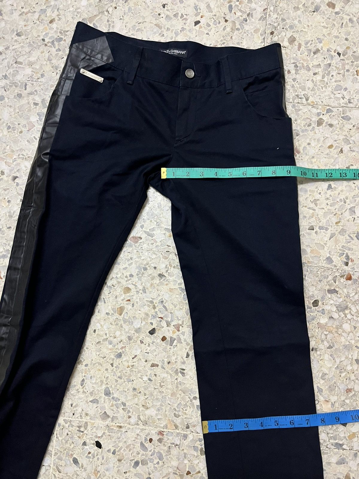 Dolce & Gabbana D&G 14 Gold Black with PVC Side Stripe Pants – Rare Italian Size US 32 / EU 48 - 15 Thumbnail