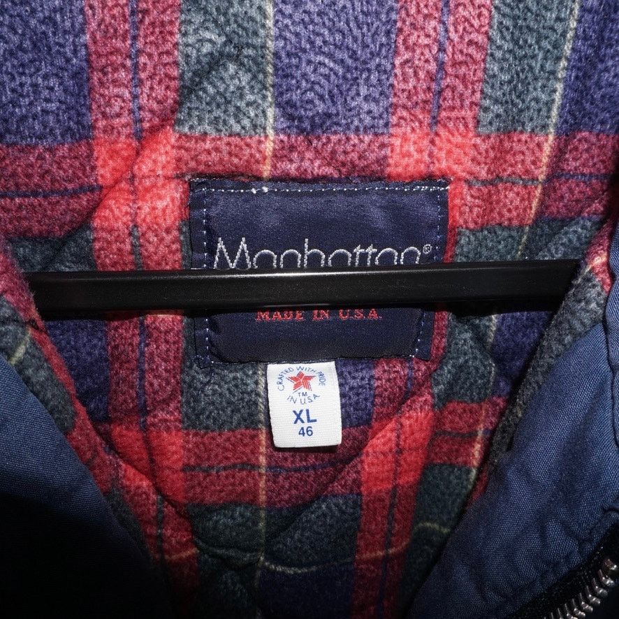 Manhattan Portage XL - Vintage Y2K manhattan zip fade blanket line 90s jacket Size US XL / EU 56 / 4 - 3 Thumbnail