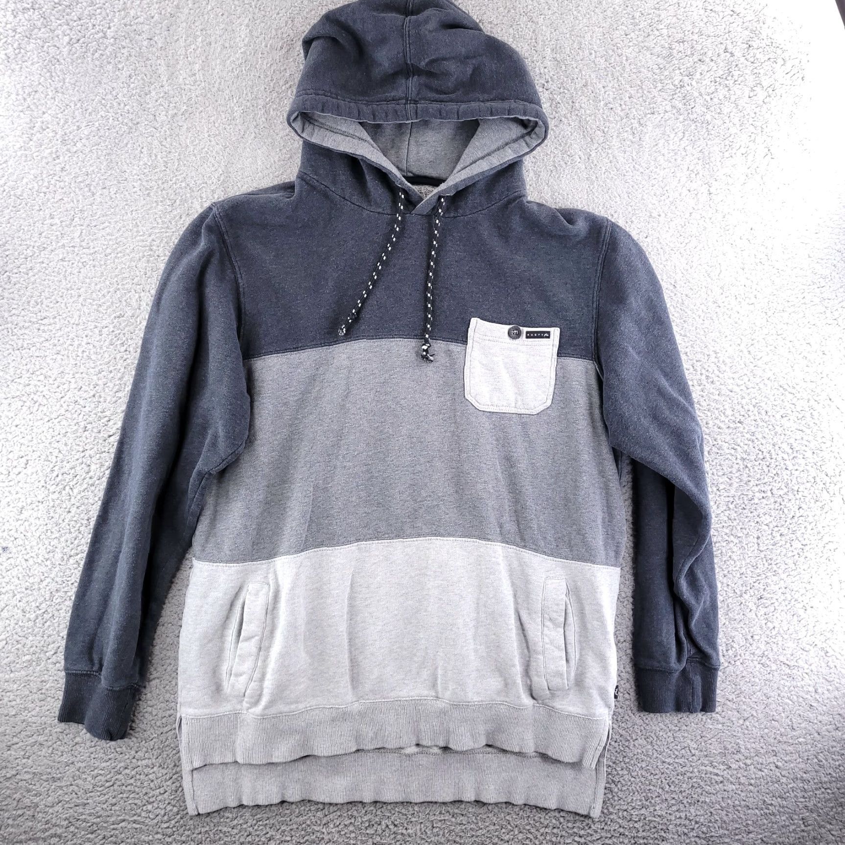 Rusty Rusty Hoodie Mens Medium Gray Stripe Pullover Sweatshirt Size US M / EU 48-50 / 2 - 2 Thumbnail