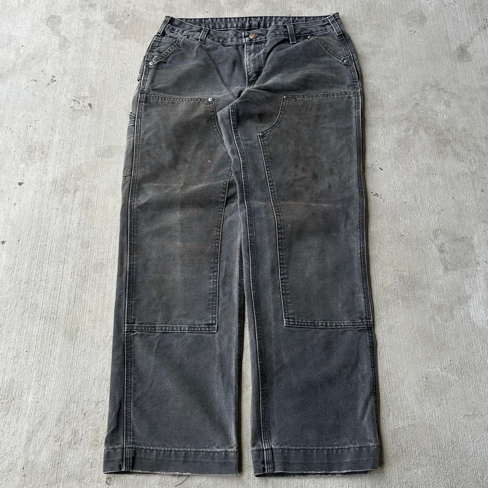 Carhartt × Vintage Carhartt WOMENS black double knee work wear carpenter pants Size US 33 - 1 Thumbnail