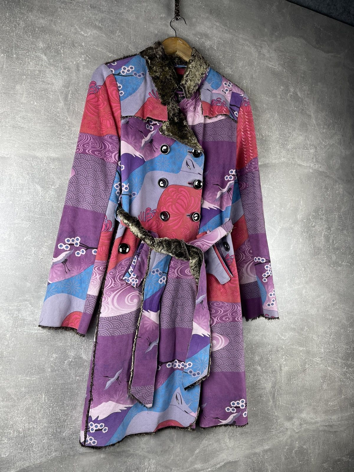Custo Barcelona Custo Barcelona Vintage Graphic Faux Fur Lined Coat Size M / US 6-8 / IT 42-44 - 3 Thumbnail