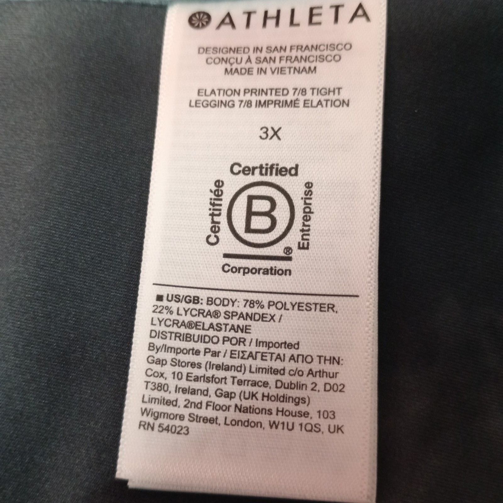 Athleta Athleta High Rise Elation Printed Leggings Womens 3X Workout Size 42" / US 20 - 6 Thumbnail