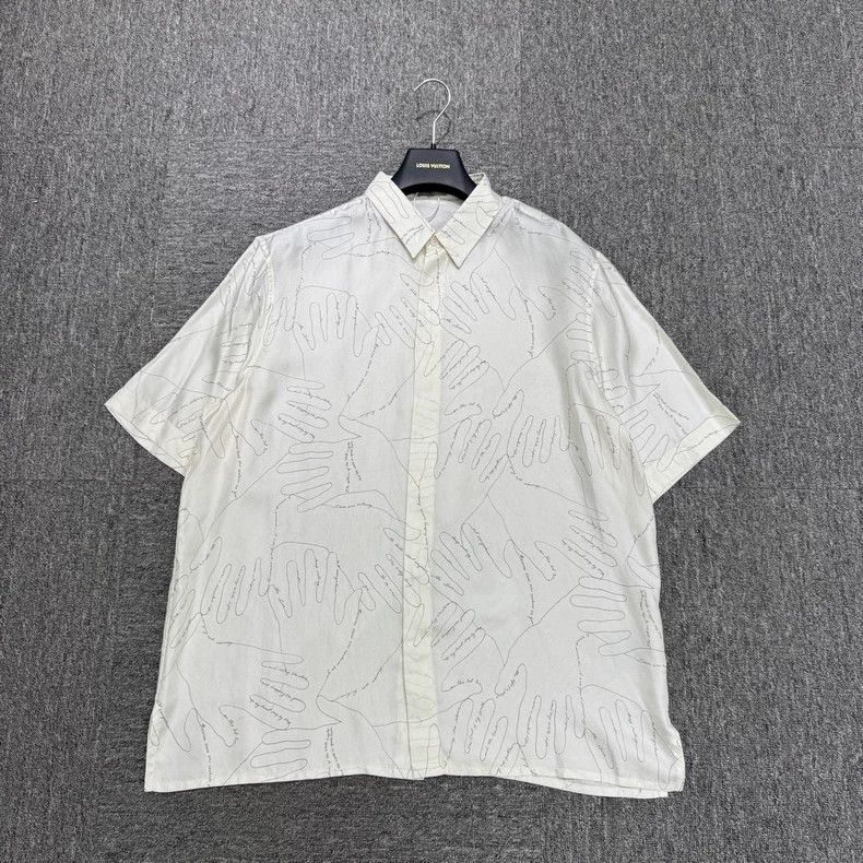 Dior Dior Size41 Palm-printed mulberry silk short sleeves Size US XXS / EU 40 - 1 Thumbnail