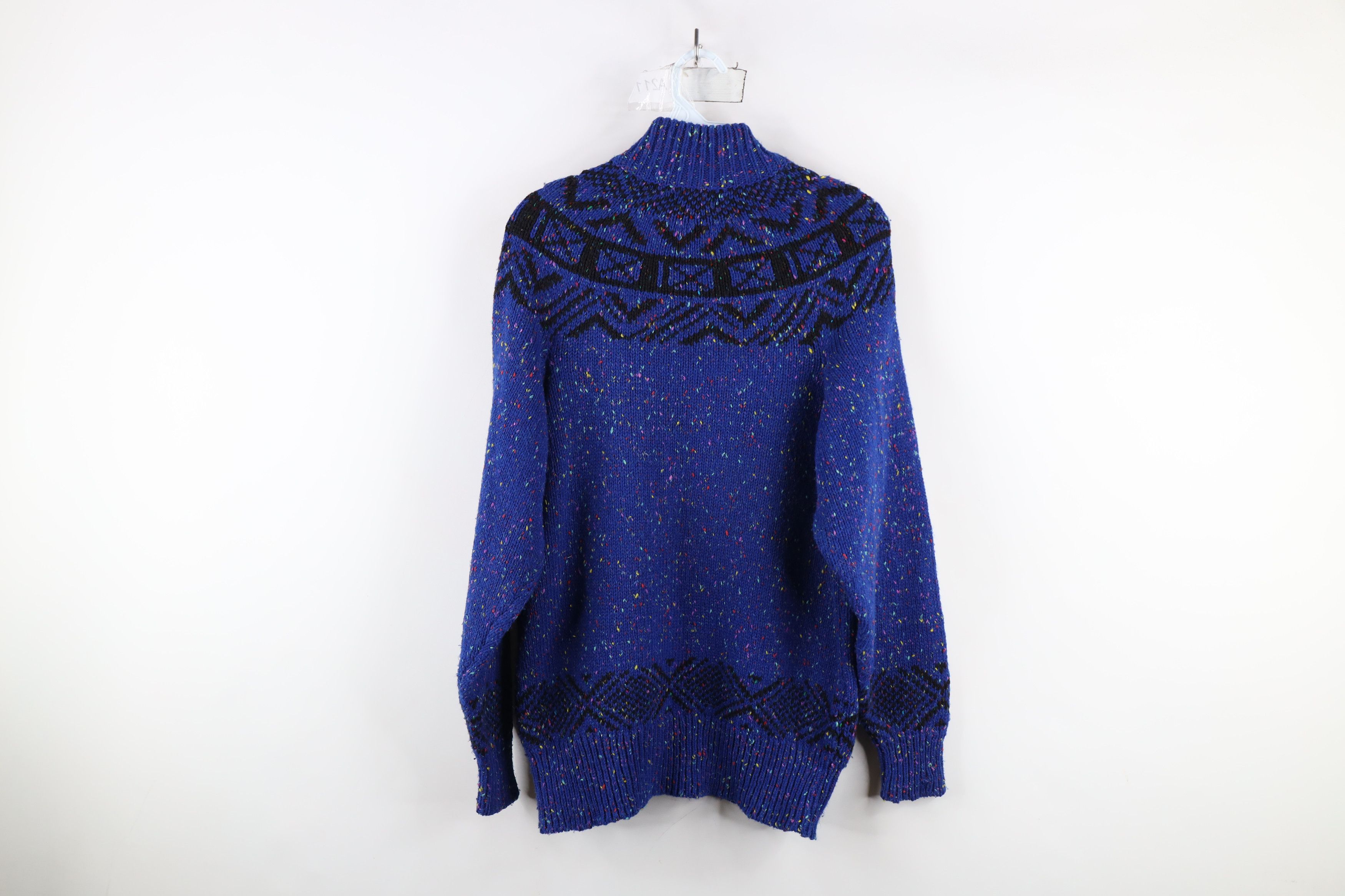 Vintage Vintage 90s Streetwear Fair Isle Wool Blend Knit Sweater Size L / US 10 / IT 46 - 8 Thumbnail