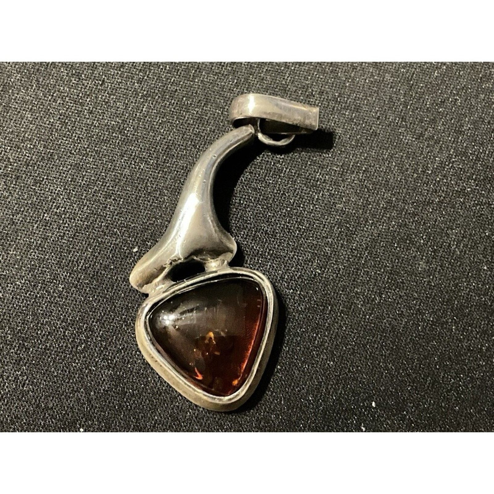 Other Tested 925 Sterling Silver Large Bail Amber Pendant Size ONE SIZE - 2 Thumbnail