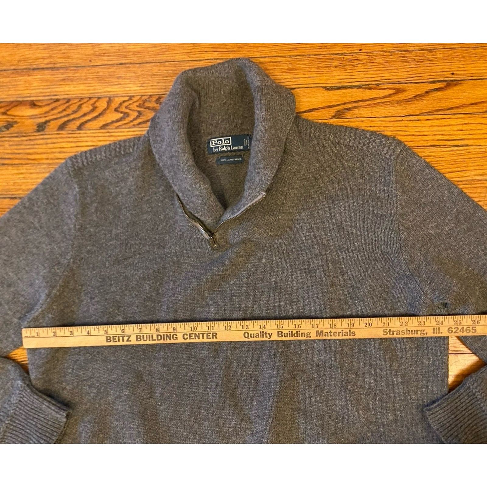 Ralph Lauren Polo Ralph Lauren gray quarter-zip sweater wool Men’s XXL Size US XXL / EU 58 / 5 - 7 Thumbnail