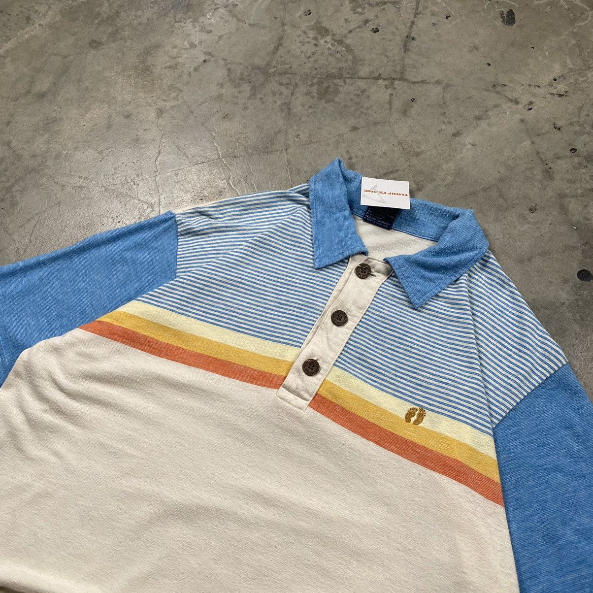 Hang Ten × Vintage Vintage Retro Hang Ten Surf Striped Polos Tee Size US M / EU 48-50 / 2 - 2 Thumbnail