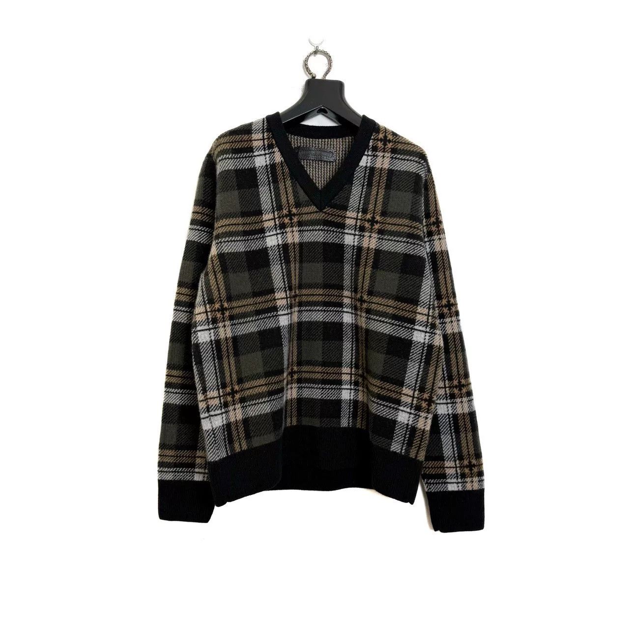Chrome Hearts Chrome Hearts New Wool Checkered Sweater Size US M / EU 48-50 / 2 - 1 Thumbnail