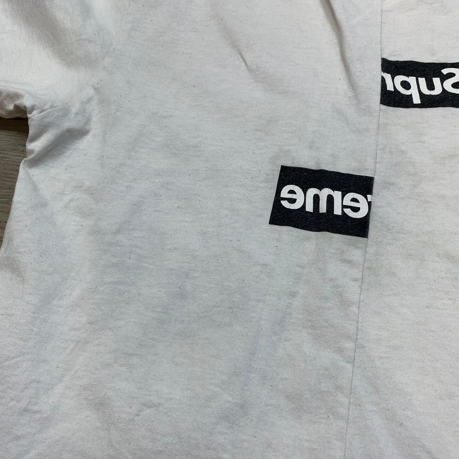 Comme des Garcons SHIRT × Supreme Comme des Garcons Shirt Supreme Split Box Logo Crop Shirt M Size US M / EU 48-50 / 2 - 11 Thumbnail
