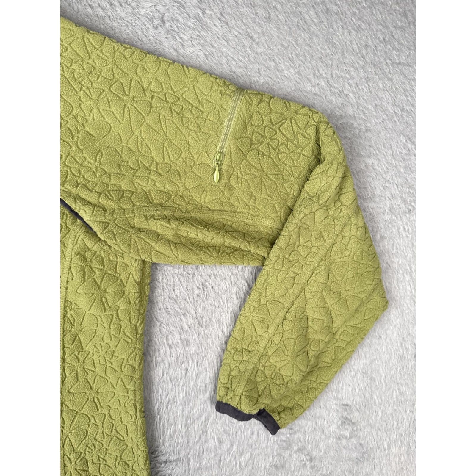 Vintage Columbia Fleece Sweater Womens XL Green 1/4 Zip Mock Neck Pocket Sleeve Hiking Size XL / US 12-14 / IT 48-50 - 2 Thumbnail