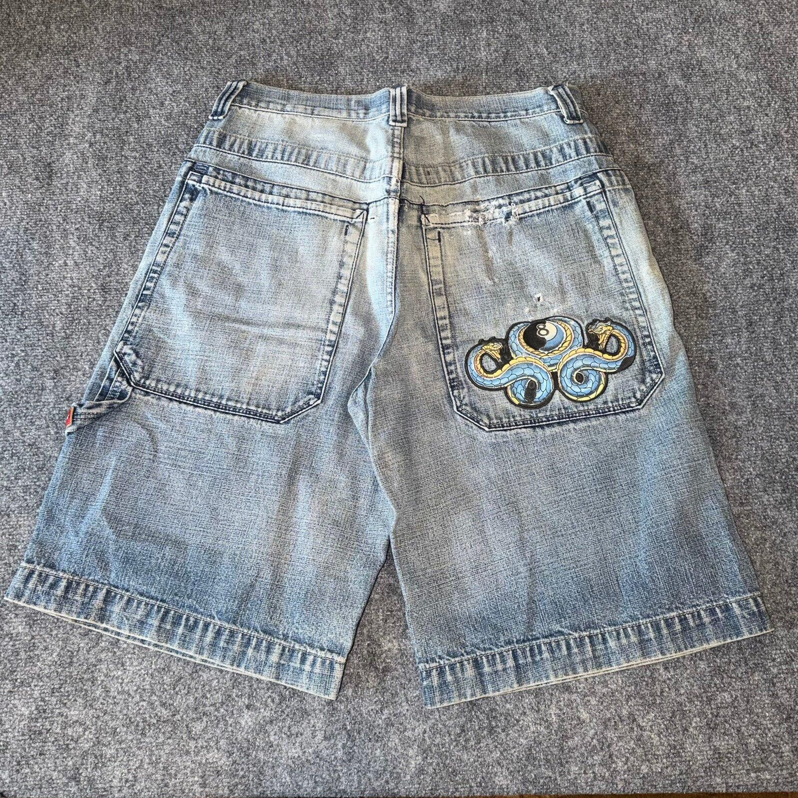 JNCO JNCO Snake 8 Ball Denim Shorts Mens LG Vtg y2k 90s Rare Size US 34 / EU 50 - 1 Thumbnail