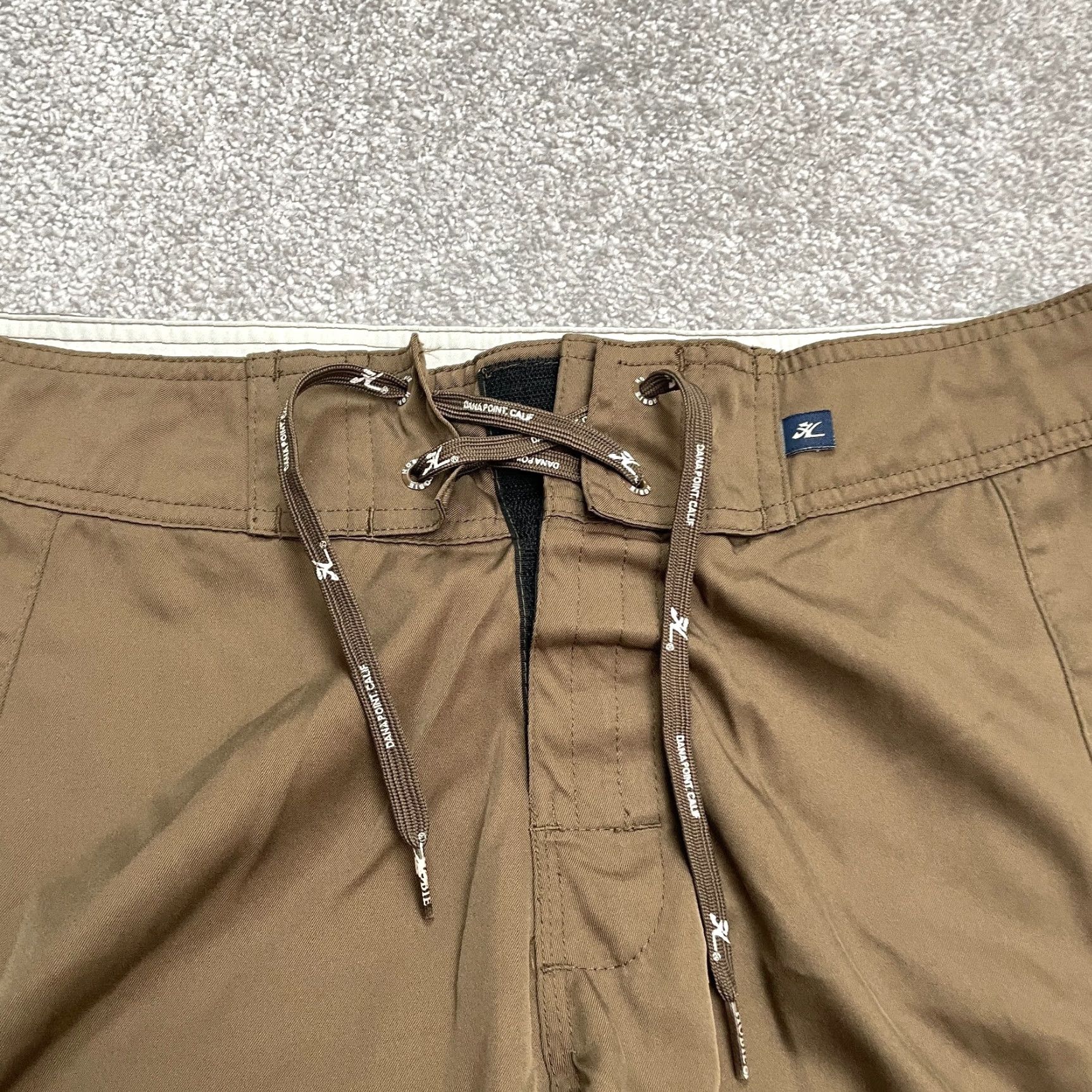 Vintage Hobie Board Shorts Swim Trunks Mens 34 Brown Cargo Pockets Drawstring Custom Size US 34 / EU 50 - 4 Thumbnail