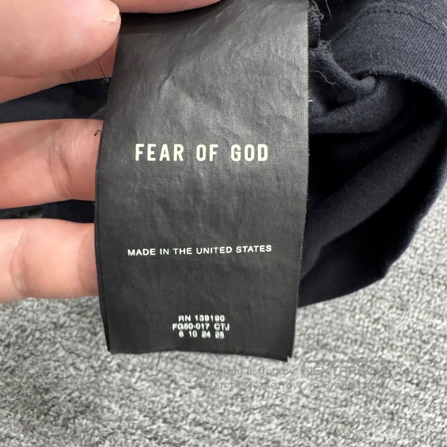 Fear of God Fear of God Flocked Letter Short Sleeve. Size US M / EU 48-50 / 2 - 4 Thumbnail