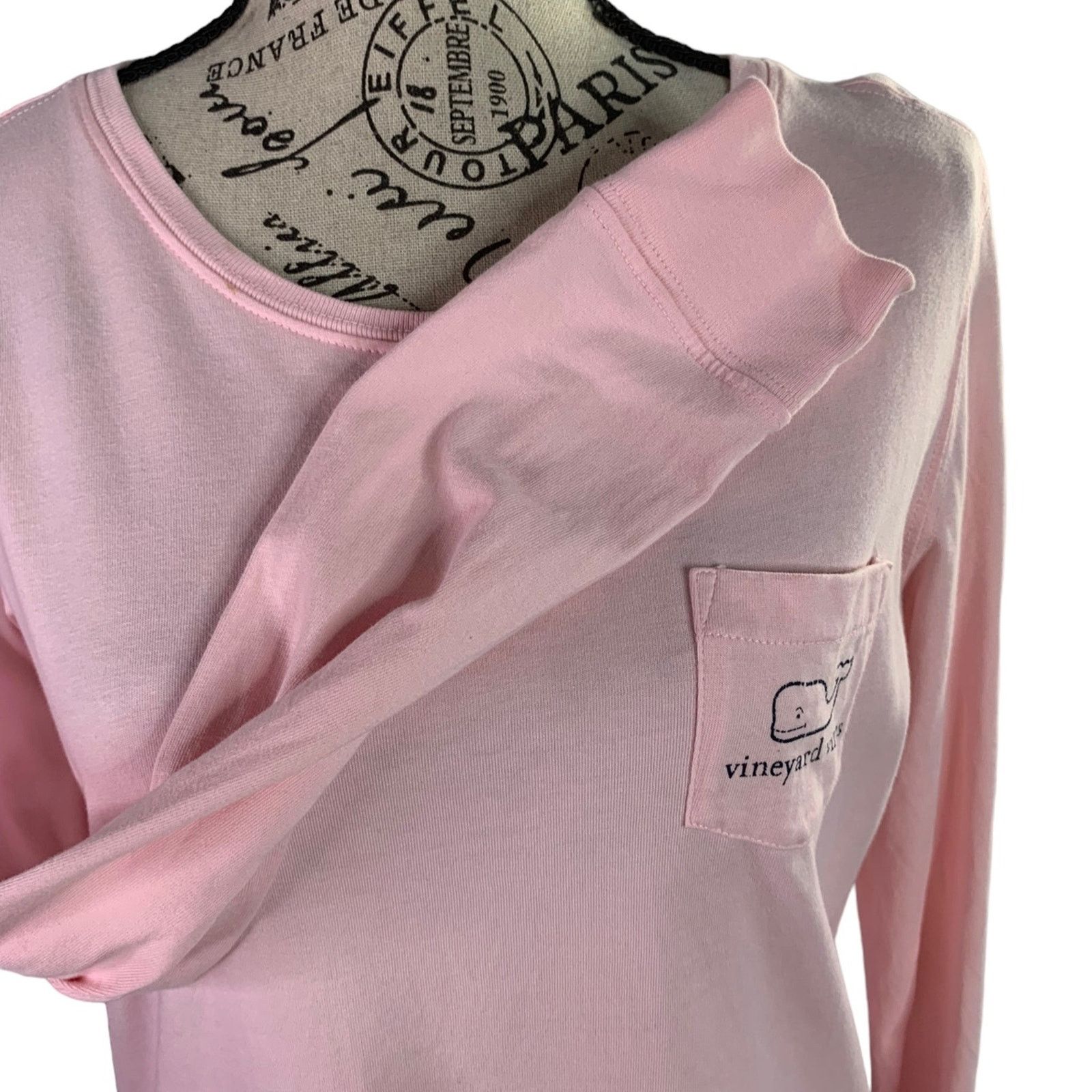 Vineyard Vines Vineyard Vines Womens Pink Long Sleeve Logo Cotton Small Size S / US 4 / IT 40 - 4 Thumbnail