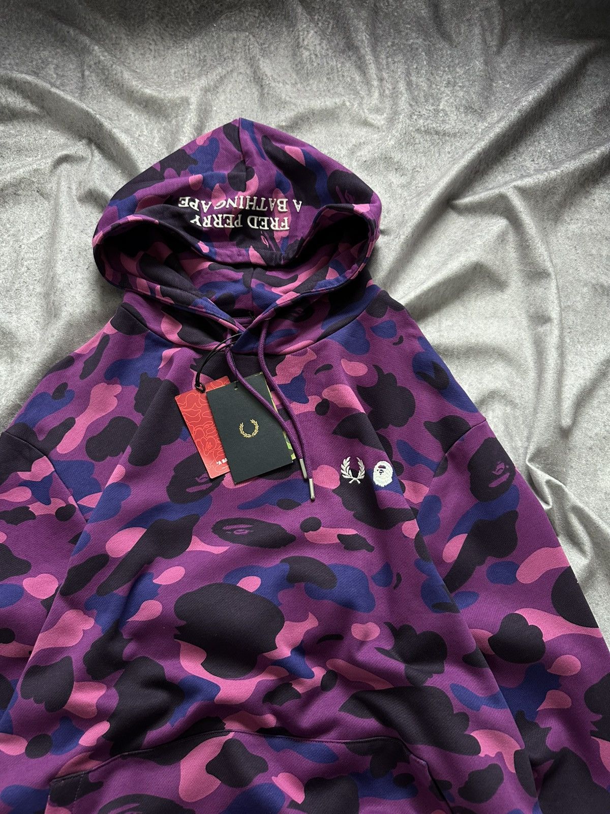 Bape × Fred Perry Bape x Fred Perry Color Camo Pullover Hoodie Size US XL / EU 56 / 4 - 3 Thumbnail