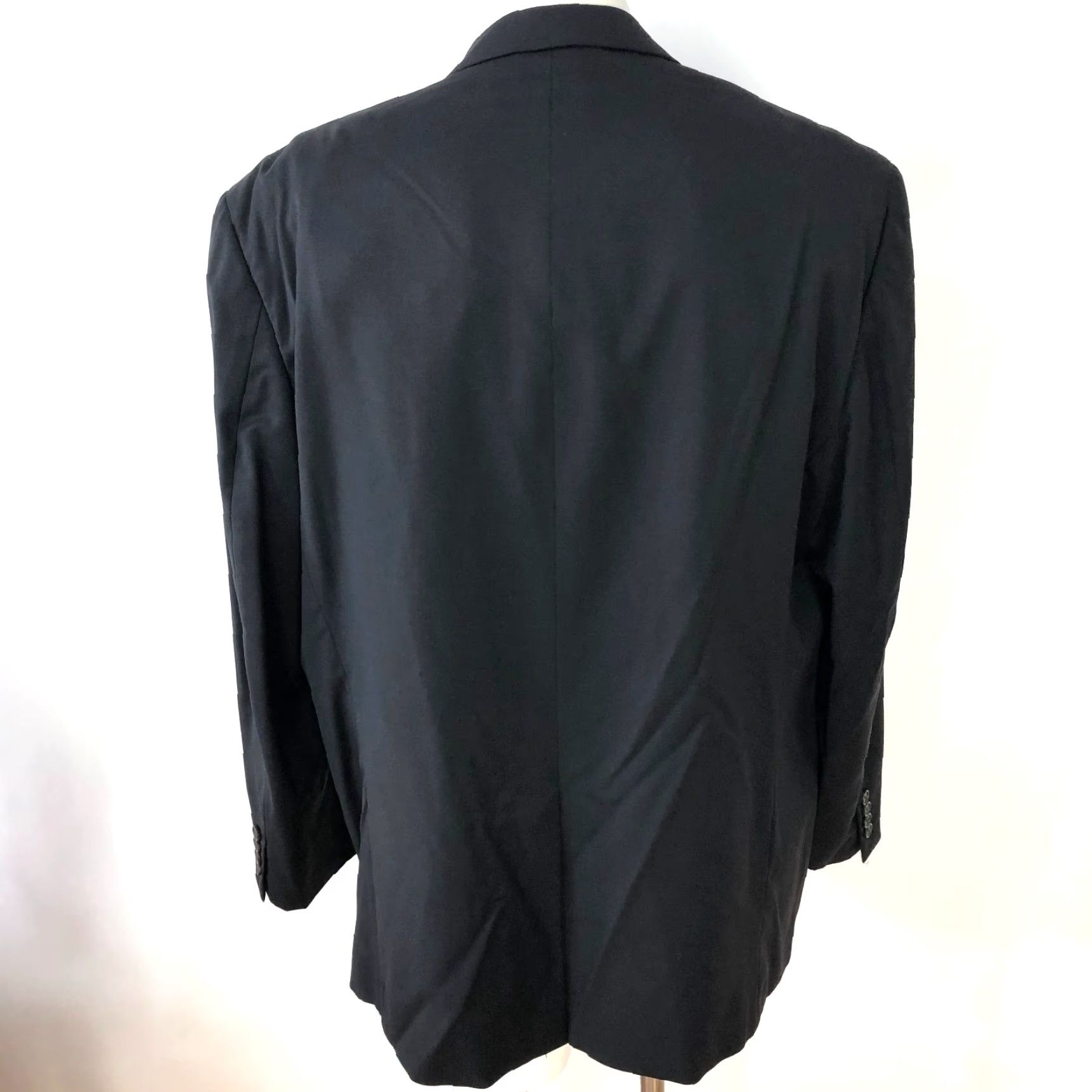 Ralph Lauren Lauren Ralph Lauren Green Label Blazer 48L Black Wool One Piece Mens Jacket Regular Fit Notch Lapel Vintage: No Size 48R - 3 Thumbnail