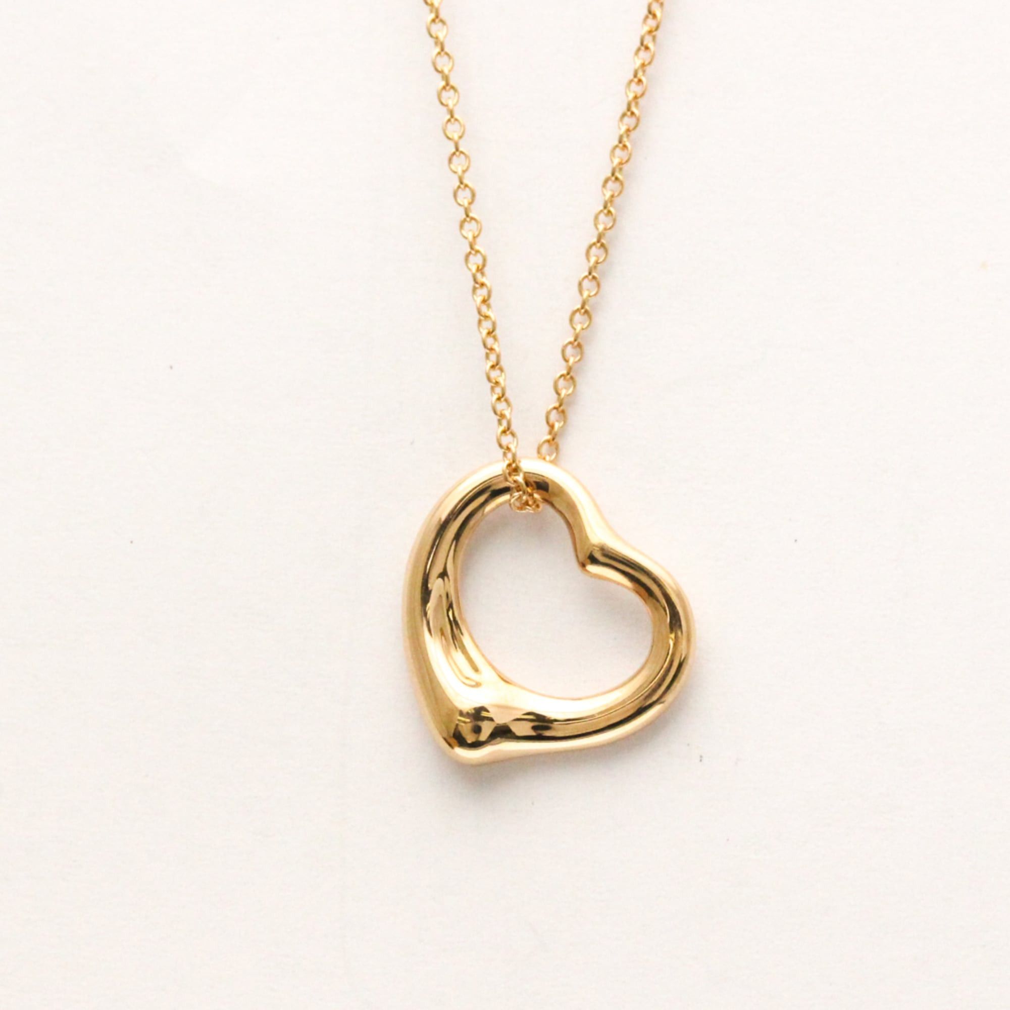Tiffany & Co. Tiffany Open Heart Pink Gold (18K) No Stone Men,Women Fashion Pendant Necklace (Pink Gold) Size ONE SIZE - 1 Thumbnail