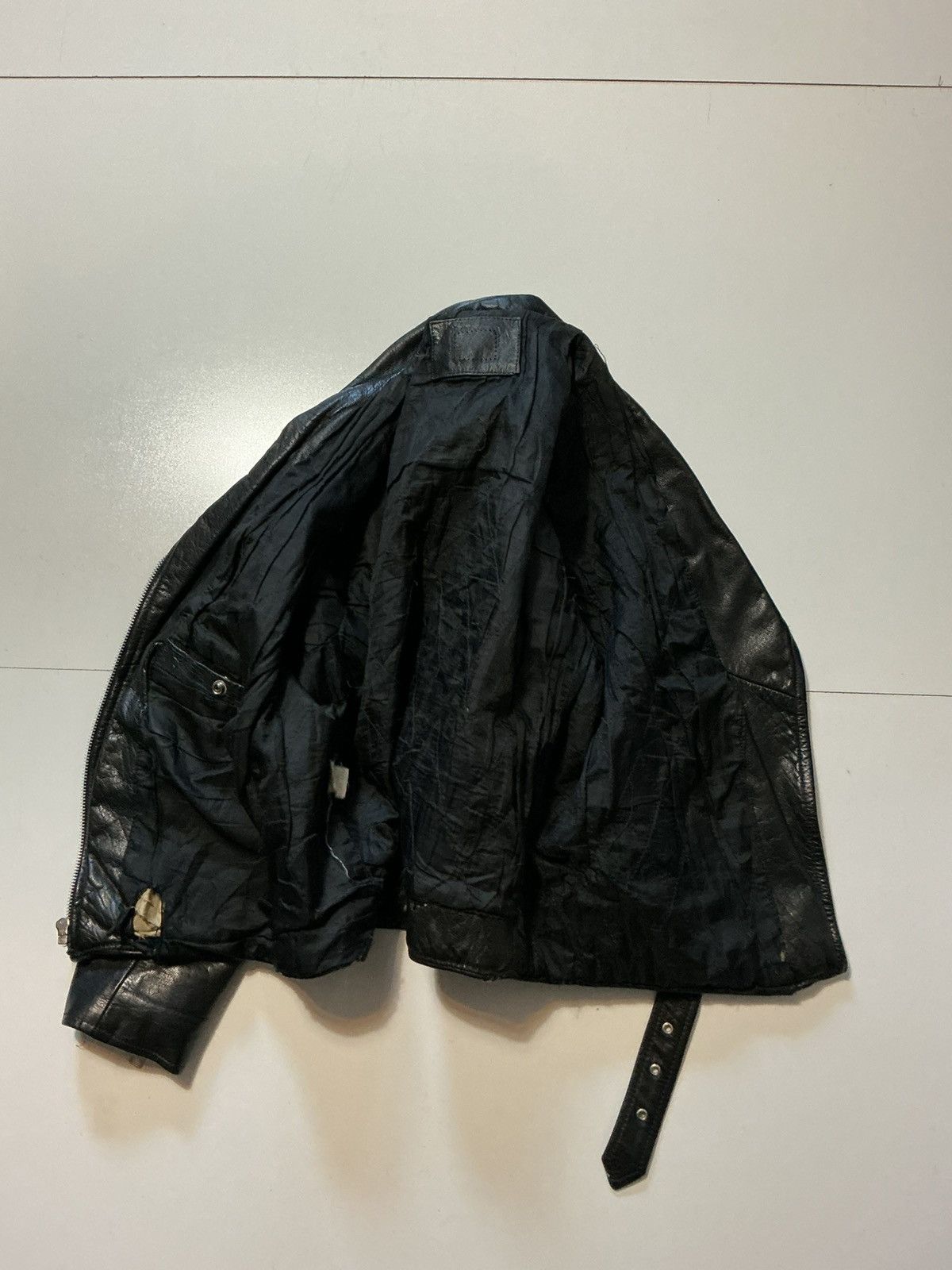 Vintage Vintage Echtes Leder Leather Motorcycle Punk Biker Jacket Size US S / EU 44-46 / 1 - 3 Thumbnail