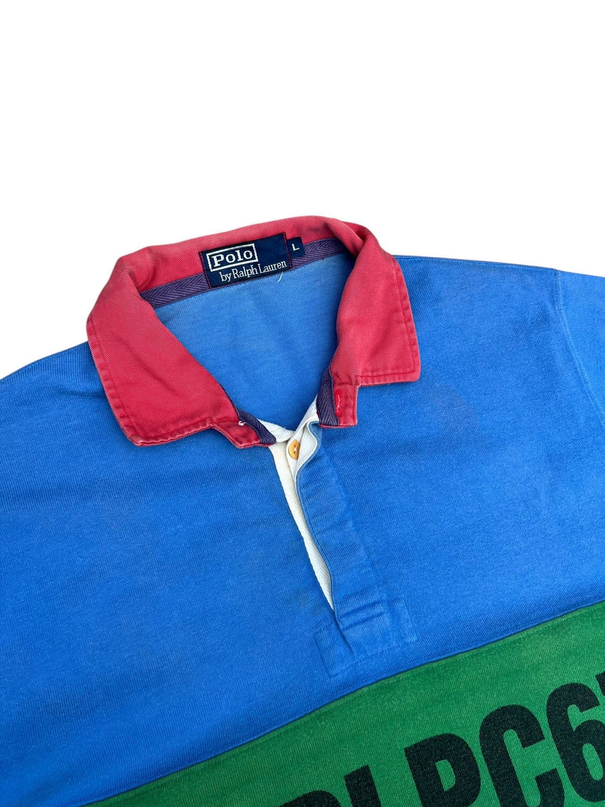 Polo Ralph Lauren Vintage 90s Polo Ralph Lauren RLPC67 Spell Out Rugby Shirt Size US L / EU 52-54 / 3 - 5 Thumbnail