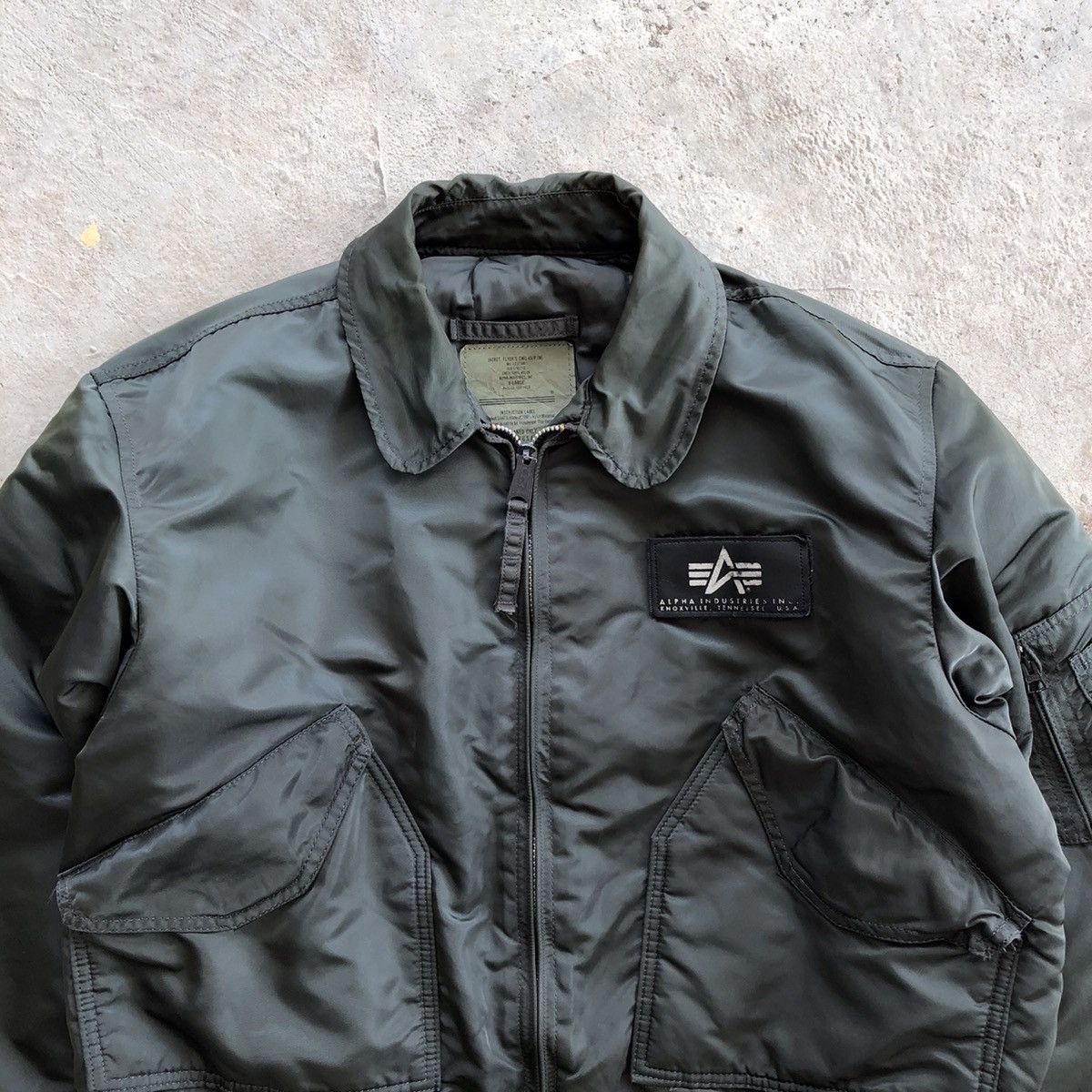 Alpha Industries Vintage ALPHA INDUSTRIES CWU-45 Bomber Jacket Size US XL / EU 56 / 4 - 4 Thumbnail
