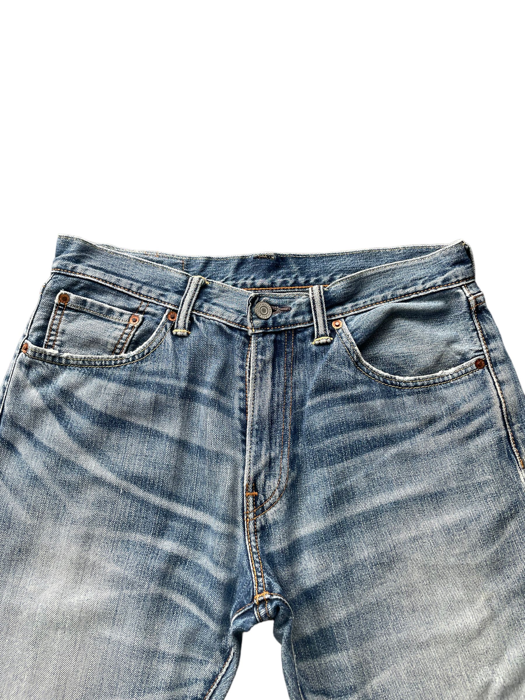 Levi's Levis 505 e Distresed Denim Size US 33 - 4 Thumbnail