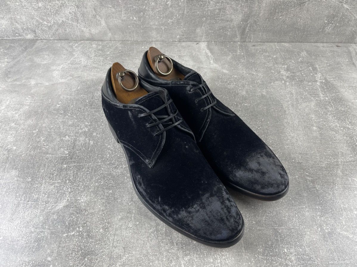 Jo Ghost Jo Ghost Avant Garde Distressed Velvet Derby Shoes Black Size US 12 / EU 45 - 3 Thumbnail