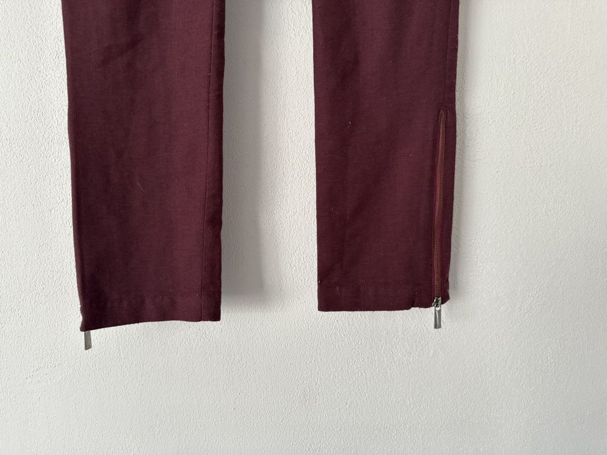 Jean Paul Gaultier Burgundy Wool Blend Pants with Zippers Size US 32 / EU 48 - 5 Thumbnail