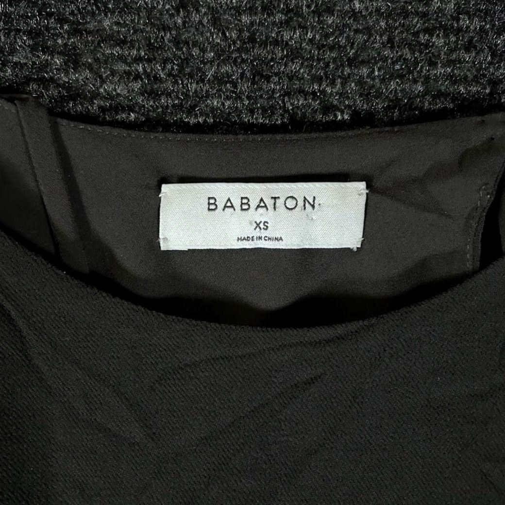 Vintage BABATON Aritzia Black Sleeveless Overlay Romper Shorts Outfit Women's XS Jumpsuit Overlay Sleeveless Romper Black Women XS Size 26" / US 2 / IT 38 - 2 Thumbnail