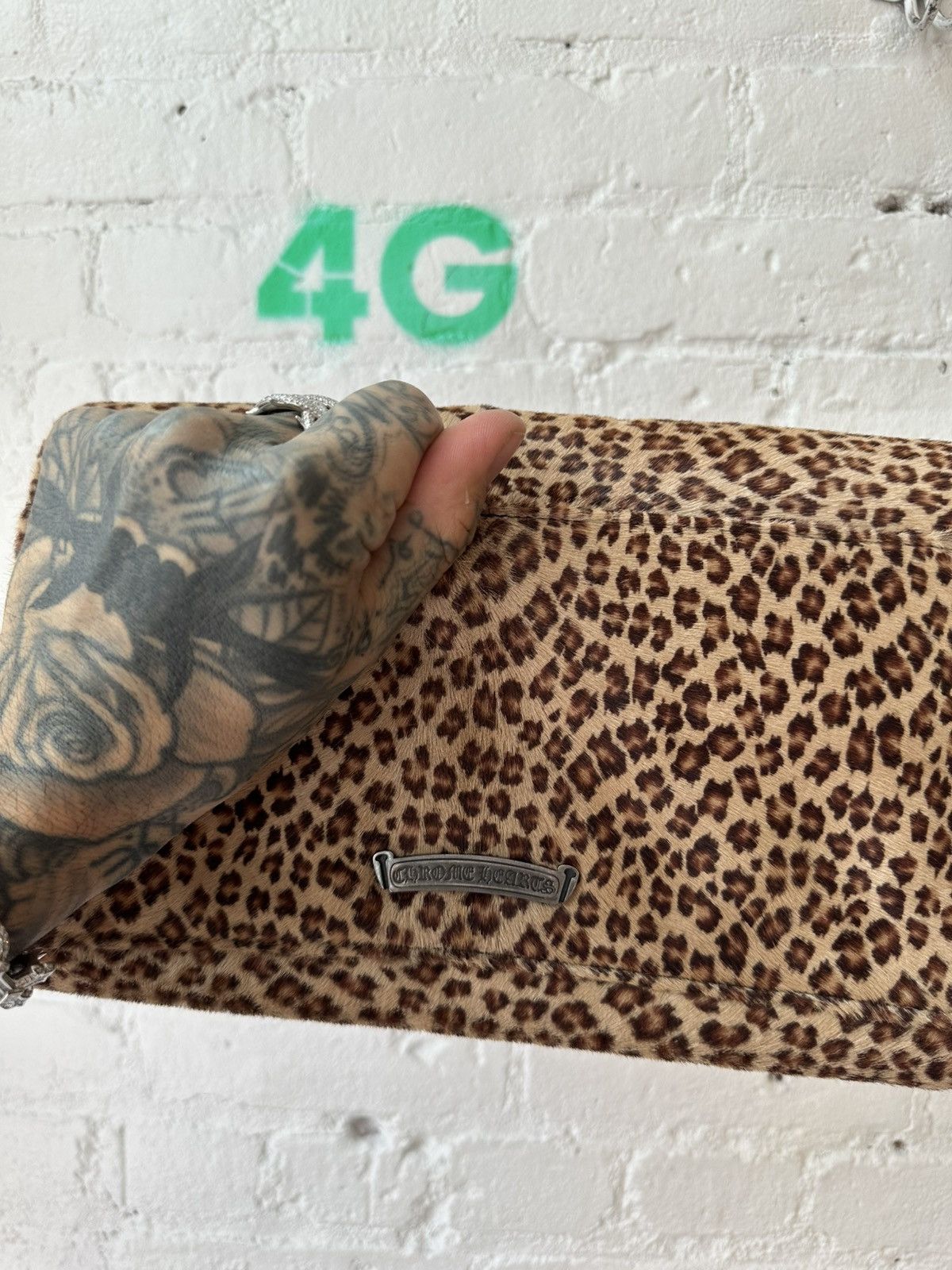 Chrome Hearts Chrome Hearts OVERSIZE WALLET BAG LEOPARD CROSS PATCH BAG Size ONE SIZE - 5 Thumbnail