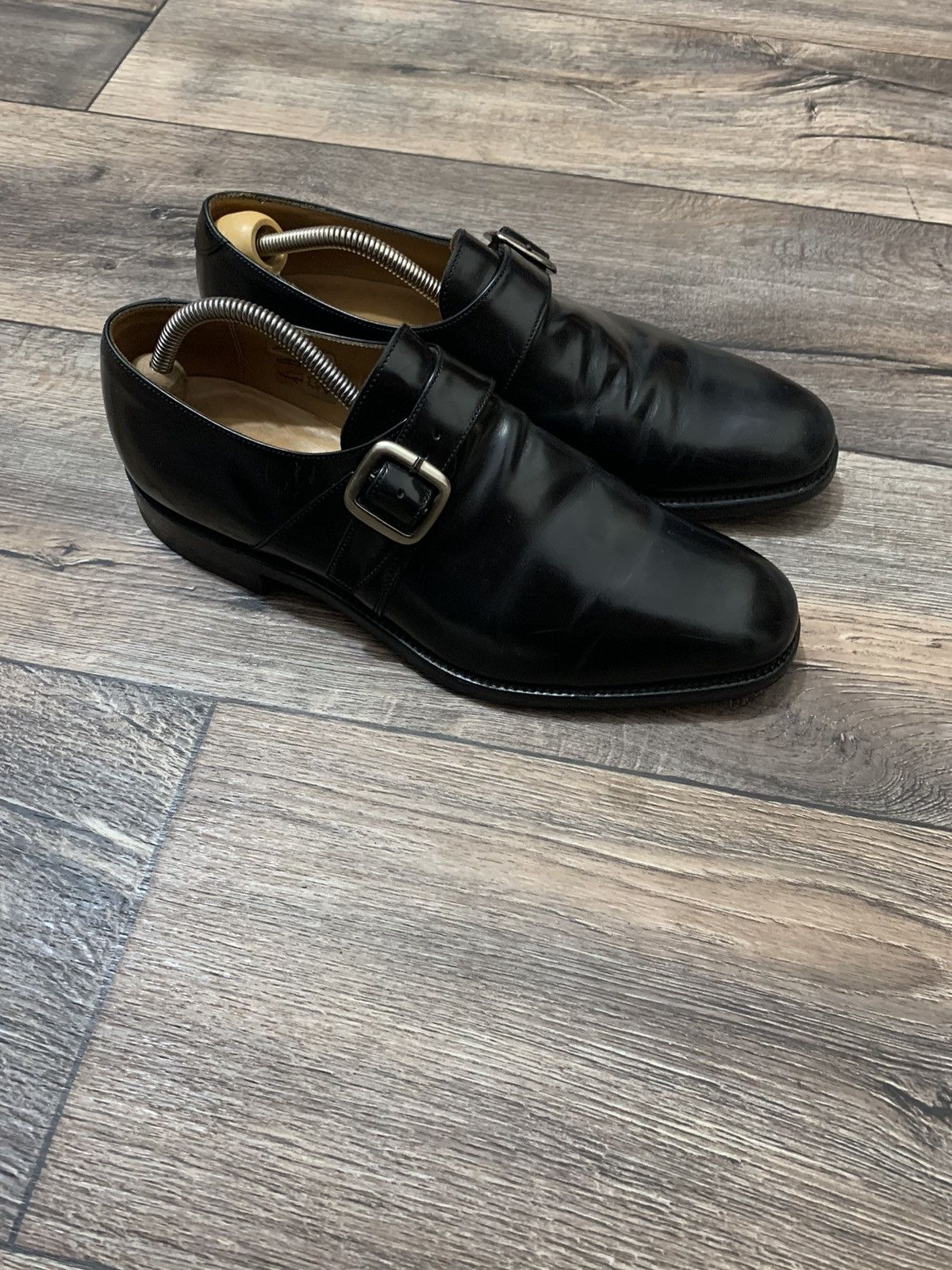 Genuine Leather × Loake Loake Men’s Black Leather Monk Shoes Made in England Size US 10 / EU 43 - 3 Thumbnail