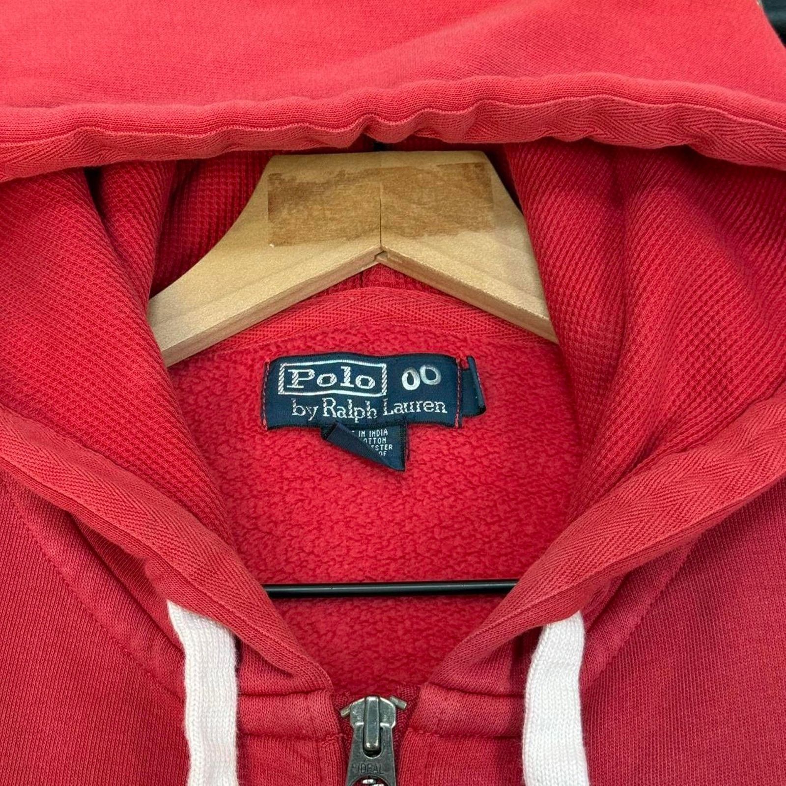 Polo Ralph Lauren Vintage 90s Polo Ralph Lauren Faded Hoodie Waffle Lining Size US M / EU 48-50 / 2 - 5 Thumbnail