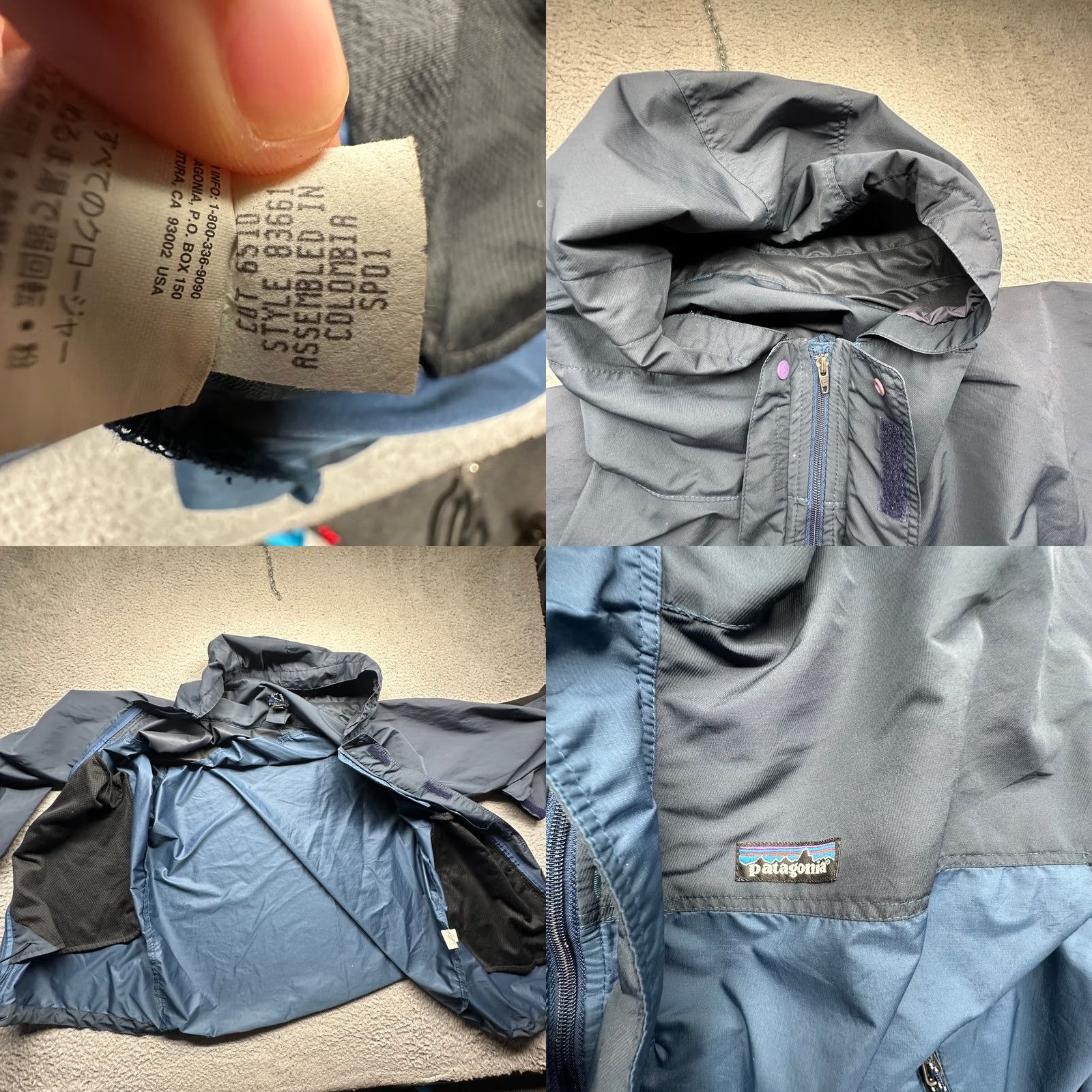 Patagonia VINTAGE Patagonia Jacket Mens Large Blue Polyester Hooded Zip Essenshell 83661 Size US L / EU 52-54 / 3 - 8 Thumbnail