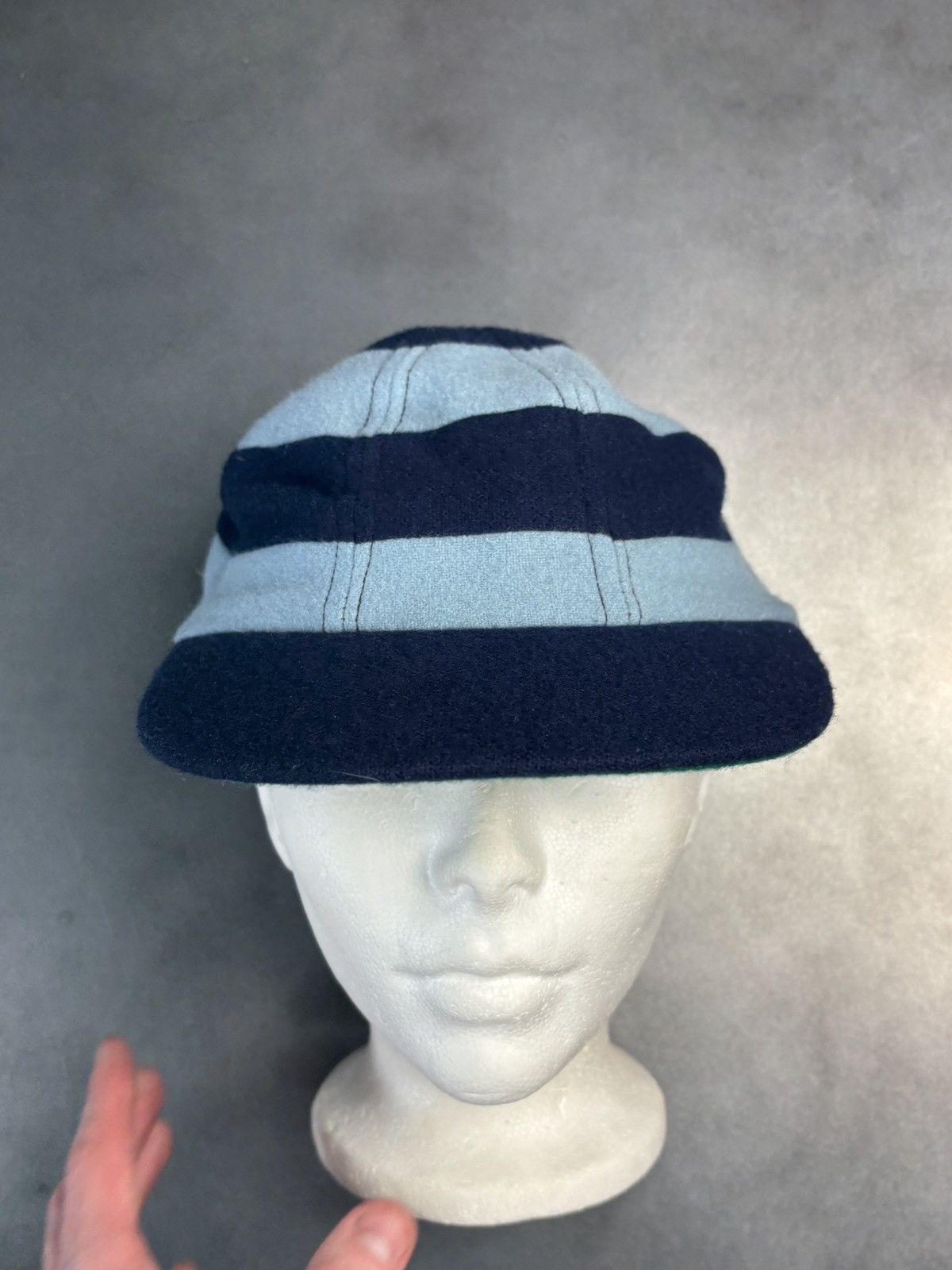 Vintage 1960s Vintage Crickets Cap Michael Chatham Wool Stripe Velcr Size ONE SIZE - 13 Thumbnail