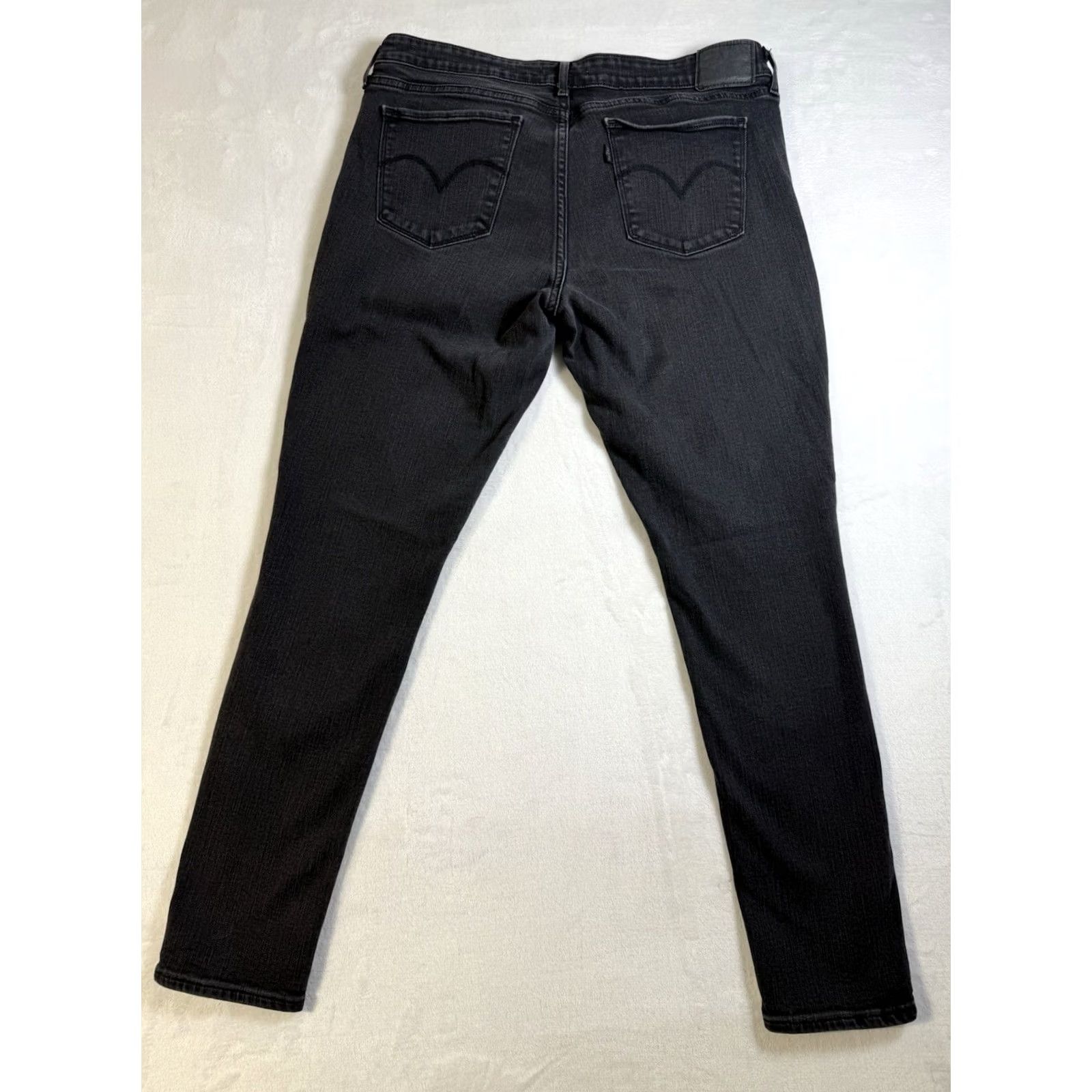 Levi's Levi's 711 Skinny Jeans Women Black/Grey Denim 32x30 Mid Rise 5-Pocket Regular 90s Theme Womens Size 24" / US 00 / IT 34 - 6 Thumbnail