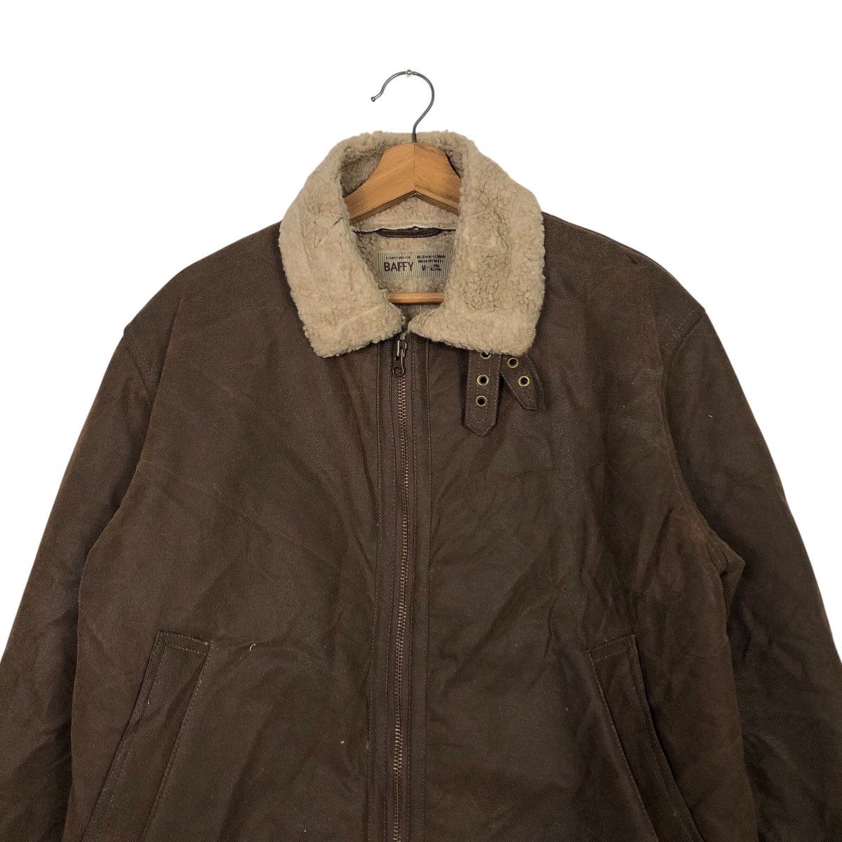 Japanese Brand 📌Vintage Leather Jacket Baffy Shearling Blanket B3 Design Size US M / EU 48-50 / 2 - 4 Thumbnail