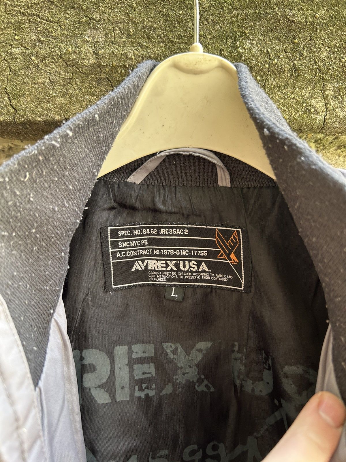 Avirex Vintage Avirex U.S.A. grey Y2K Bomber Jacket Size US M / EU 48-50 / 2 - 12 Thumbnail