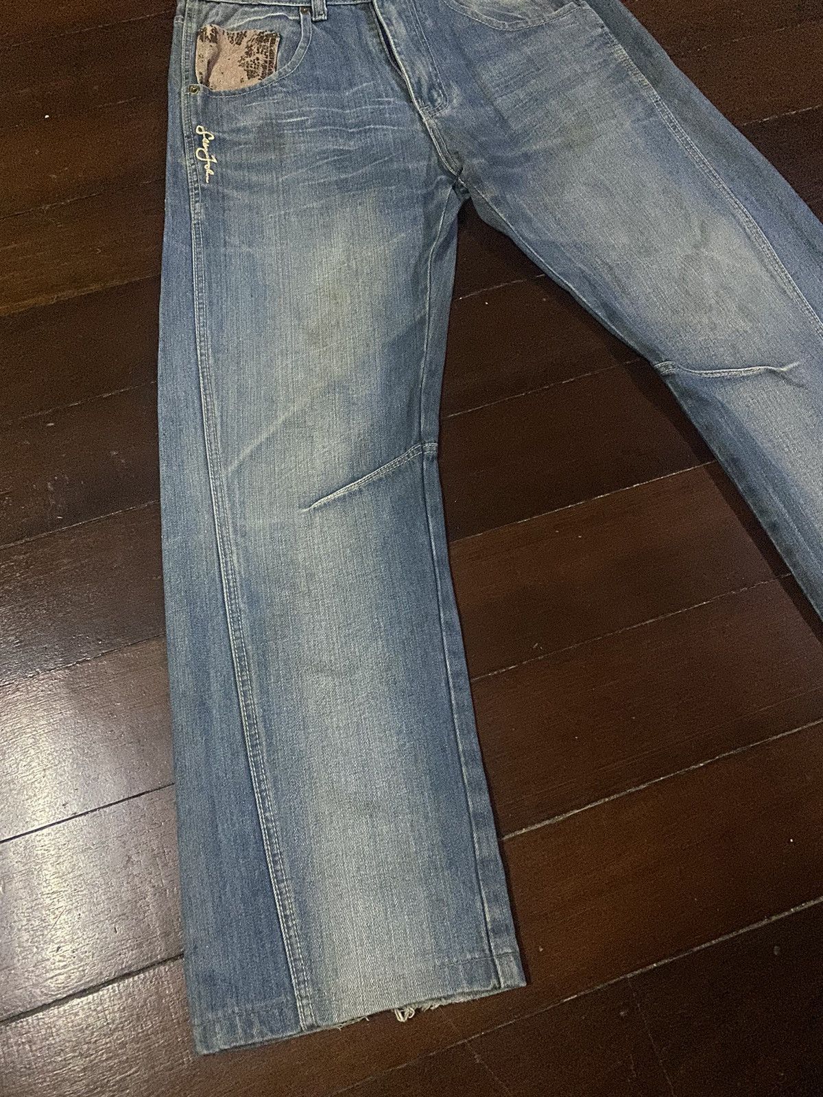 Anchor Blue × JNCO × Sean John Fire vintage SEAN JOHN WIDE LEG dirty mud wash Size US 34 / EU 50 - 13 Thumbnail