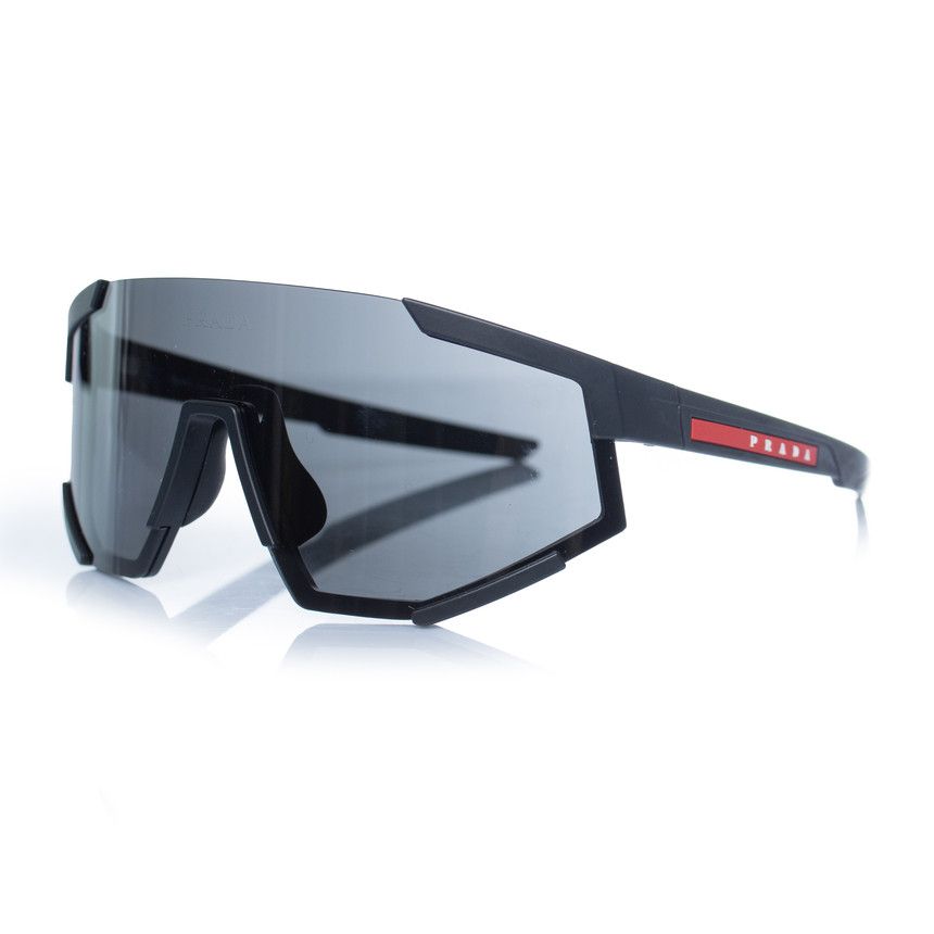 Prada Prada, shield sunglasses in black Size ONE SIZE - 2 Thumbnail