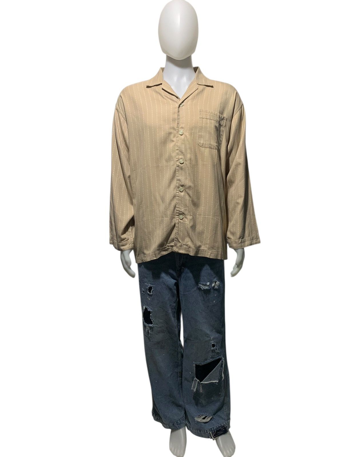 Celine Vtg Celine monogram camp collar pajamas shirt Size US L / EU 52-54 / 3 - 3 Thumbnail