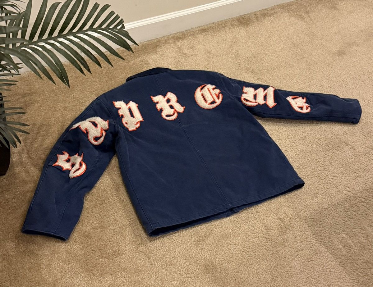 Supreme Supreme Old English Canvas Work Jacket - Sz. M Supreme Supreme Old English Canvas Work Jacket - Sz. M