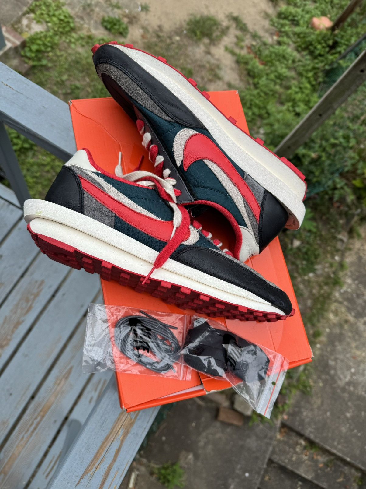Nike × Sacai × Undercover Nike x Undercover x sacai x LDWaffle "Midnight Spruce" Size US 13 / EU 46 - 4 Thumbnail