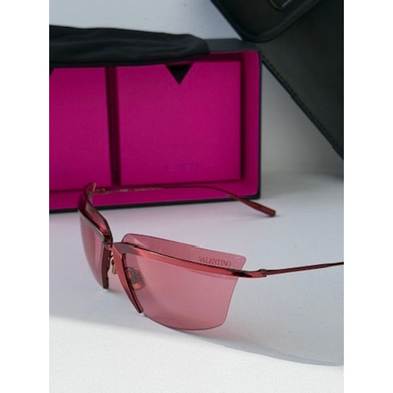 Valentino NEW Valentino V-Lure VLS130B Shield Mask Sunglasses Red Size ONE SIZE - 7 Thumbnail