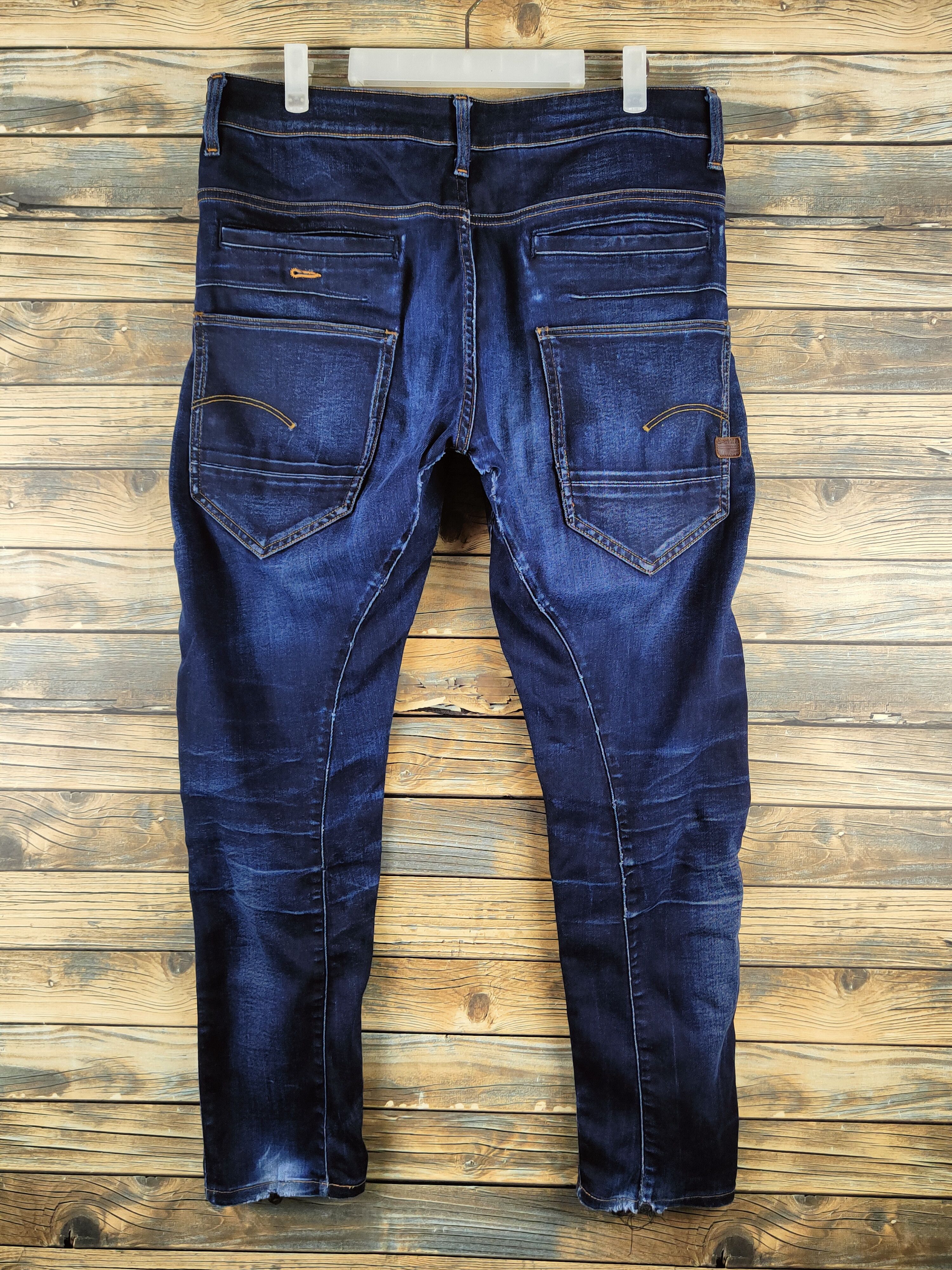 G-Star DL G-star Raw Dark Blue Distressed Ripped Jeans #S2889 Size US 33 - 9 Thumbnail