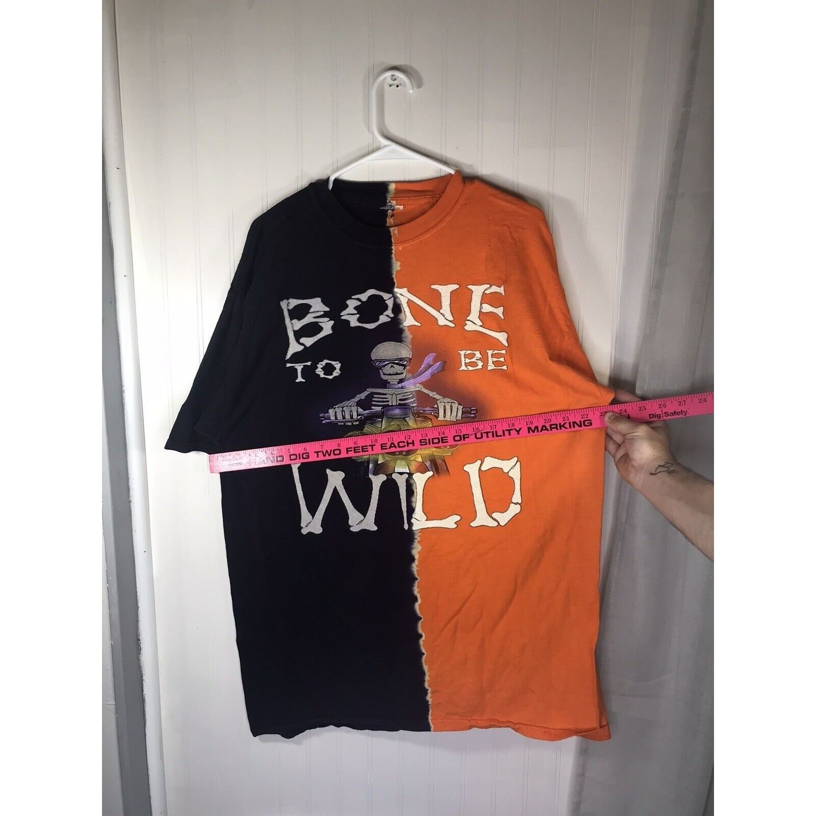 Vintage Vintage "Bone to be Wild" Skeleton Pumpkin Biker Motorcycle Size US XL / EU 56 / 4 - 4 Thumbnail
