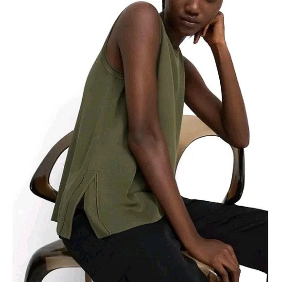 Theory Bonsai Silk Combo Shell Crew Neck Top Sz P Size XS / US 0-2 / IT 36-38 - 5 Thumbnail