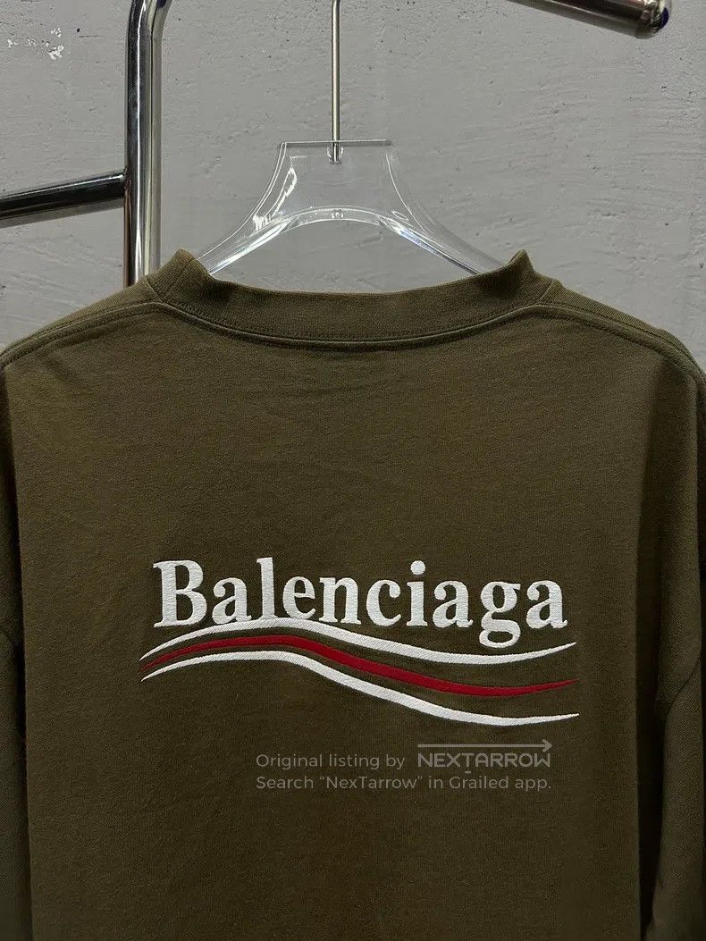 Balenciaga Balenciaga Military Green Coke Embroidered Short Sleeve Size US M / EU 48-50 / 2 - 7 Thumbnail