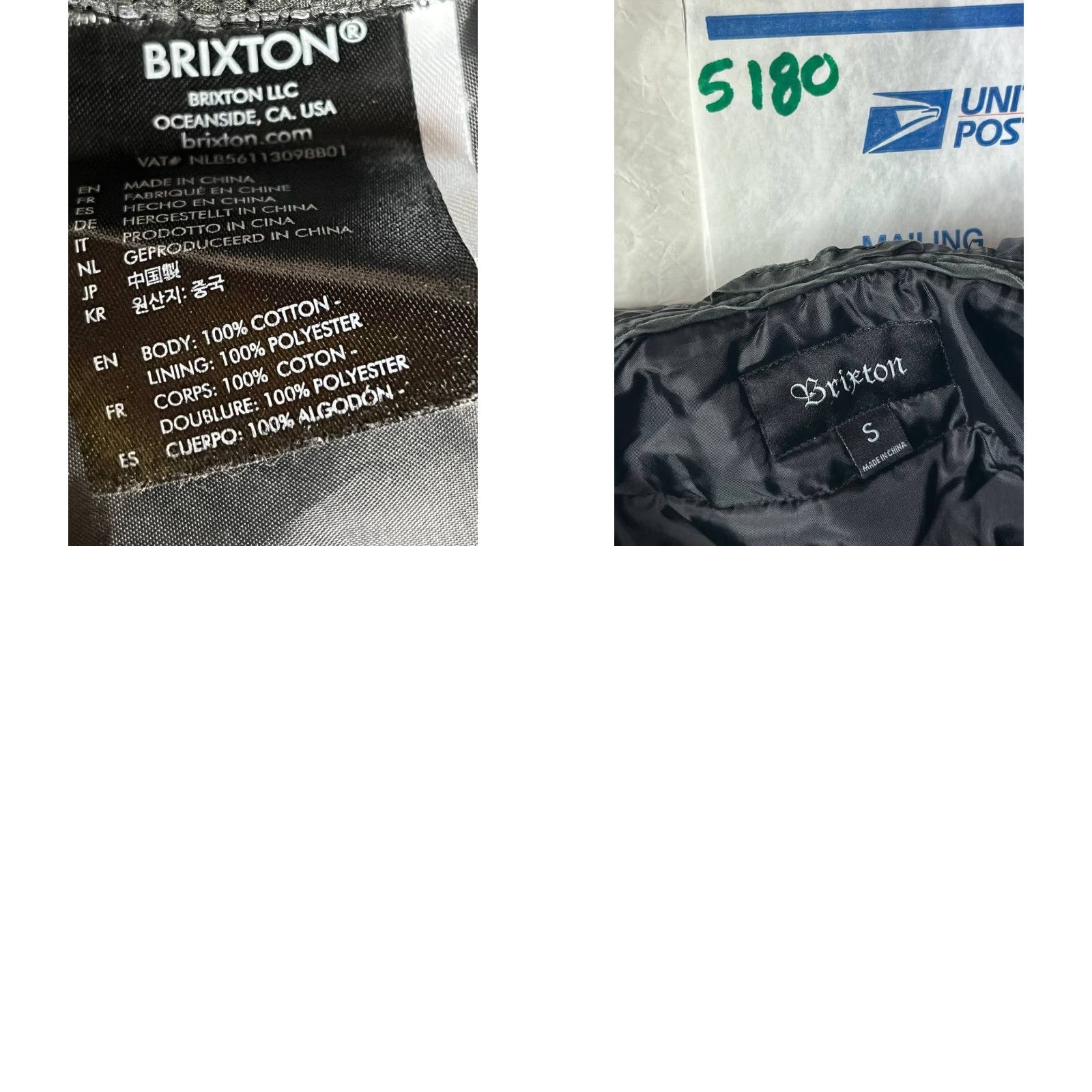 Brixton Brixton Bomber Jacket Hooded Zip Up Black Small Men’s Jacket Size US S / EU 44-46 / 1 - 9 Thumbnail