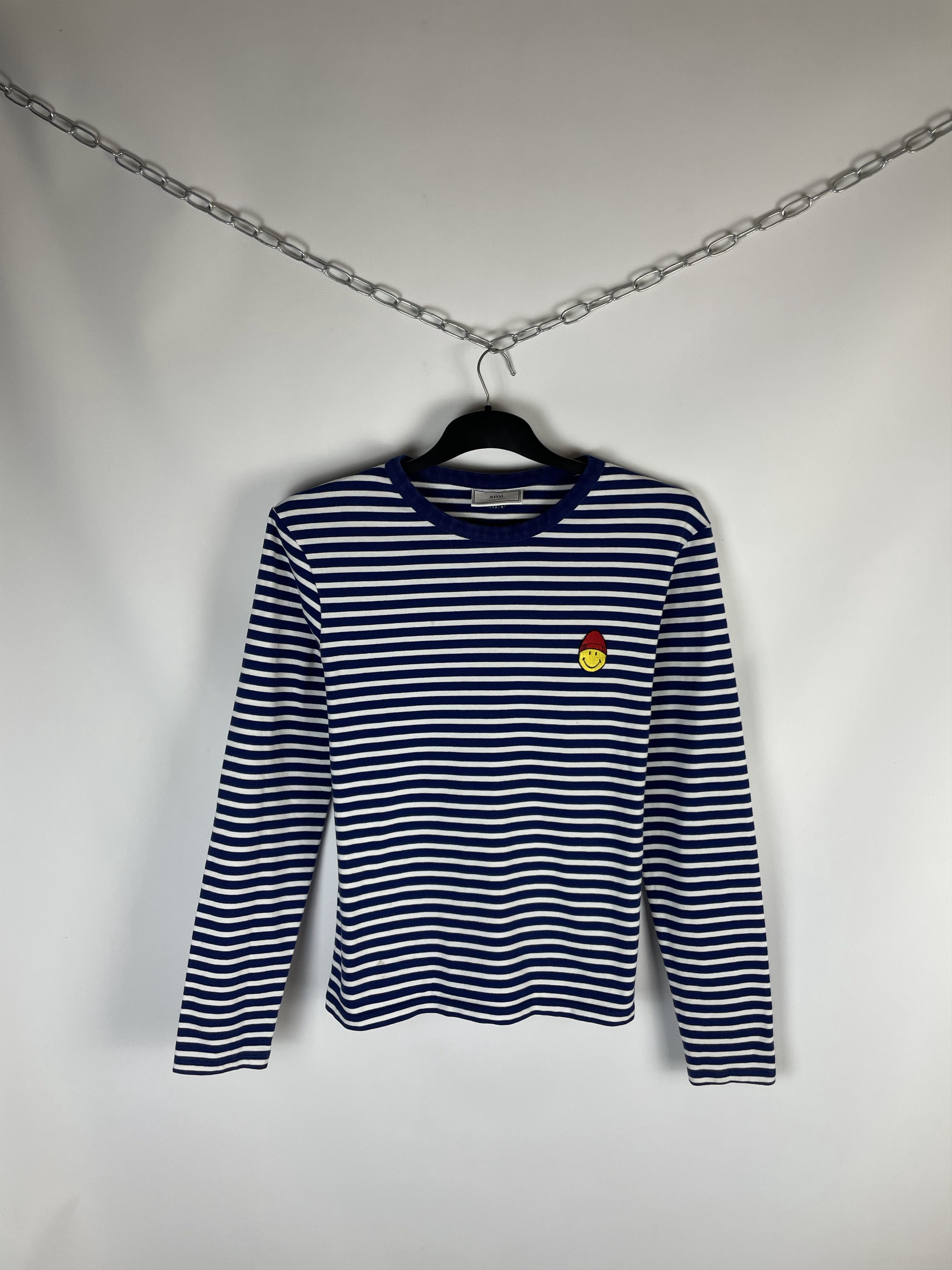 AMI Ami X Smiley stripe long sleeve Size US M / EU 48-50 / 2 - 1 Thumbnail