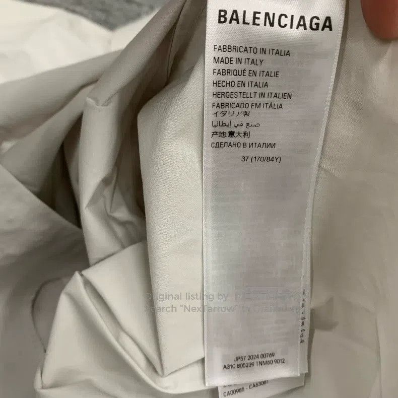 Balenciaga Balenciaga size 37 White Destroyed Reverse Logo Shirt Shor Size US S / EU 44-46 / 1 - 7 Thumbnail